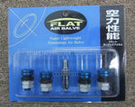 BLUE DESMOND FLAT SUPER LIGHTWEIGHT ALUMINIUM AIR VALVE SET JDM flat air balve